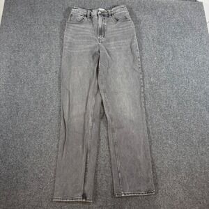 Abercrombie & Fitch Jeans Women's 27/4R The 90s Straight Ultra High Rise Gray‎